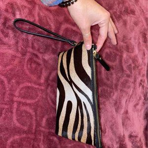 Leather Zip Clutch